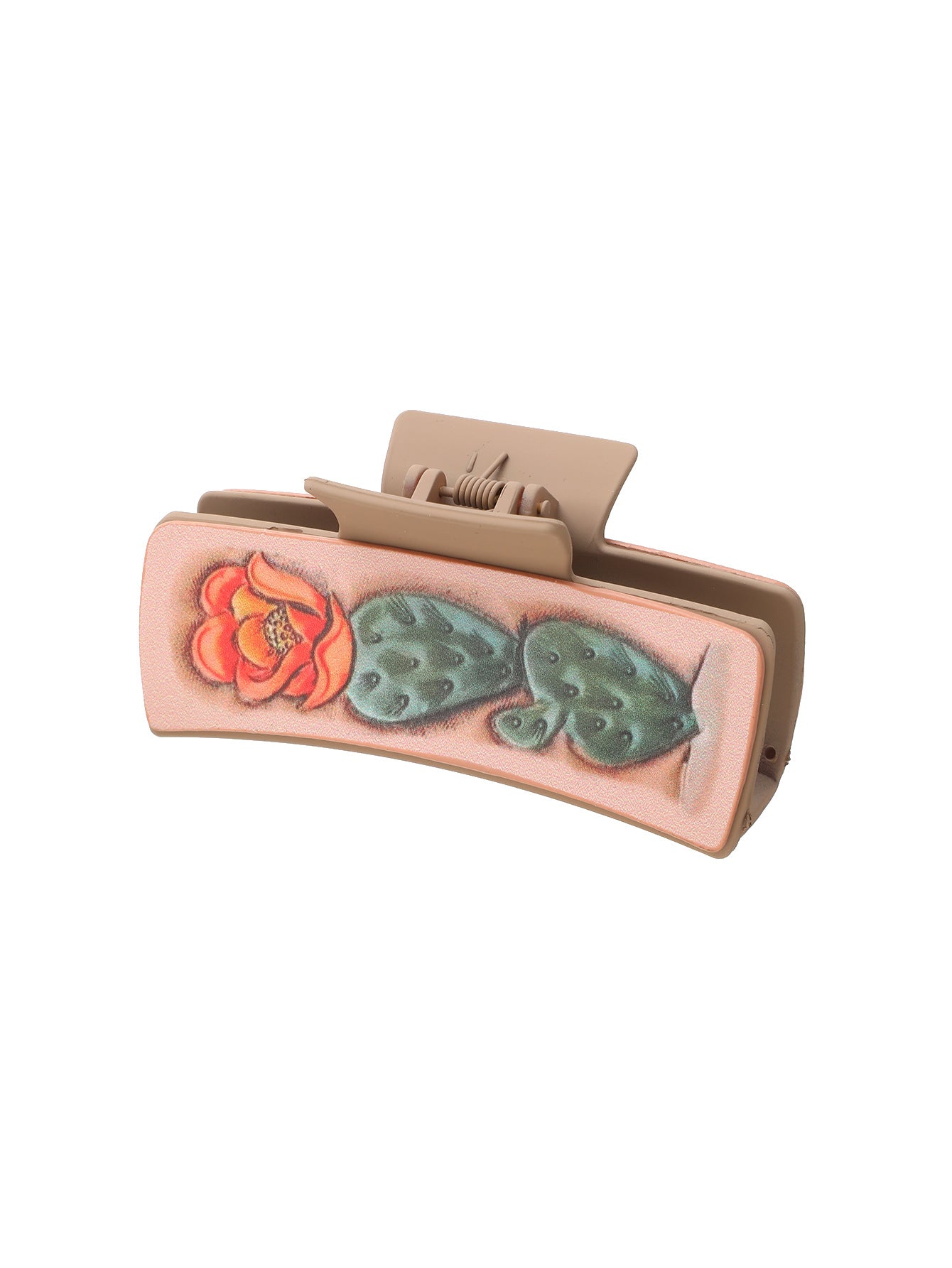 Wholesale Western Style MAMA Cactus HOWDY Sunflower Leather Hair Clip Shark Clip